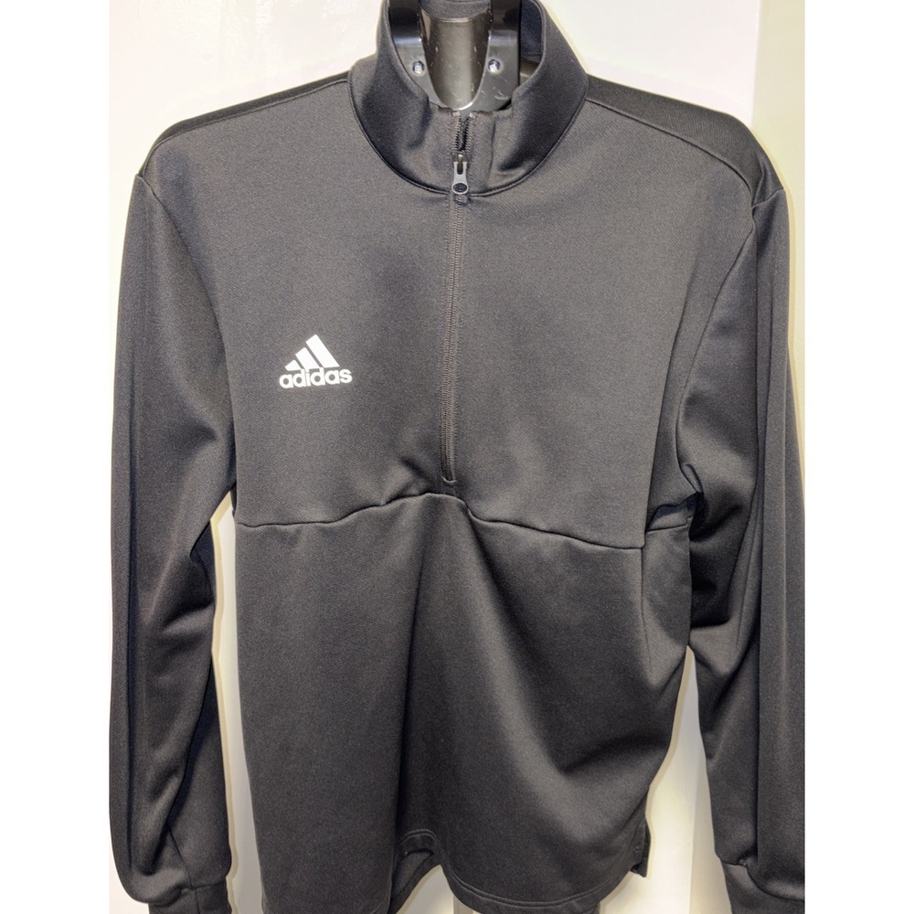 Adidas Running Long Sleeve Quarter Zip Pullover Black Long Sleeve Size Large